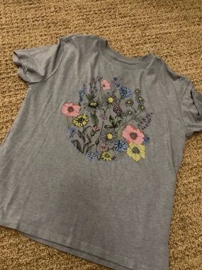 Modern Lux Gray Logo Tee with Black Print